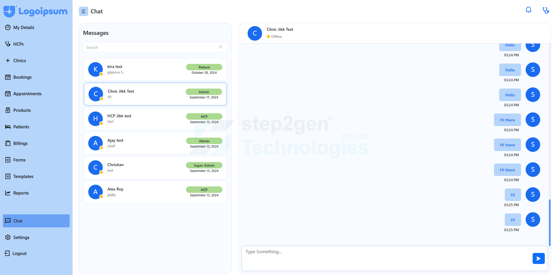 Telehealth Consultation Chat Preview